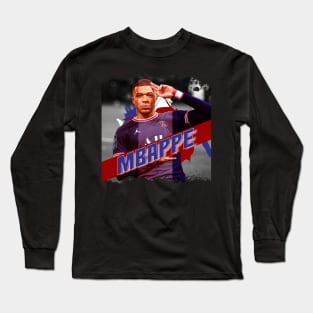 Mbappe, france striker poster Long Sleeve T-Shirt